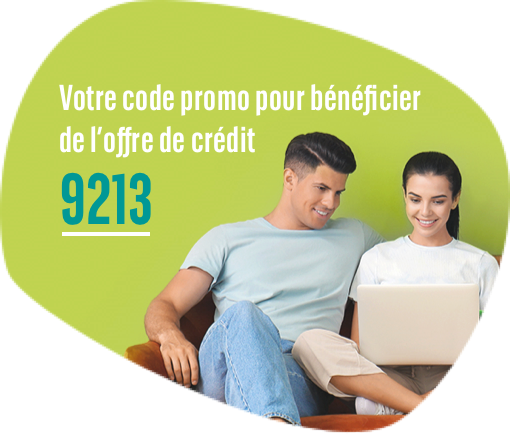 Offre de crédit à la consommation à un taux d'intérêt à 0% pour une durée de crédit jusqu'à 24 mois.